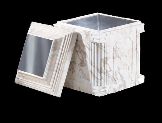 Elitewhitemarblestainlesssteelfixed